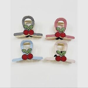 Cherry 🍒 hair clips set of 4